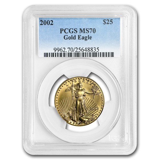 2002 1/2 oz Gold American Eagle MS-70 PCGS 2002 1/2 oz Gold American Eagle MS-70 PCGS